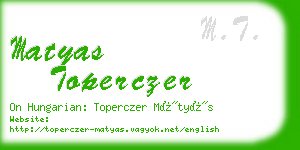 matyas toperczer business card